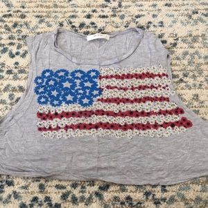 American Flag Crop top